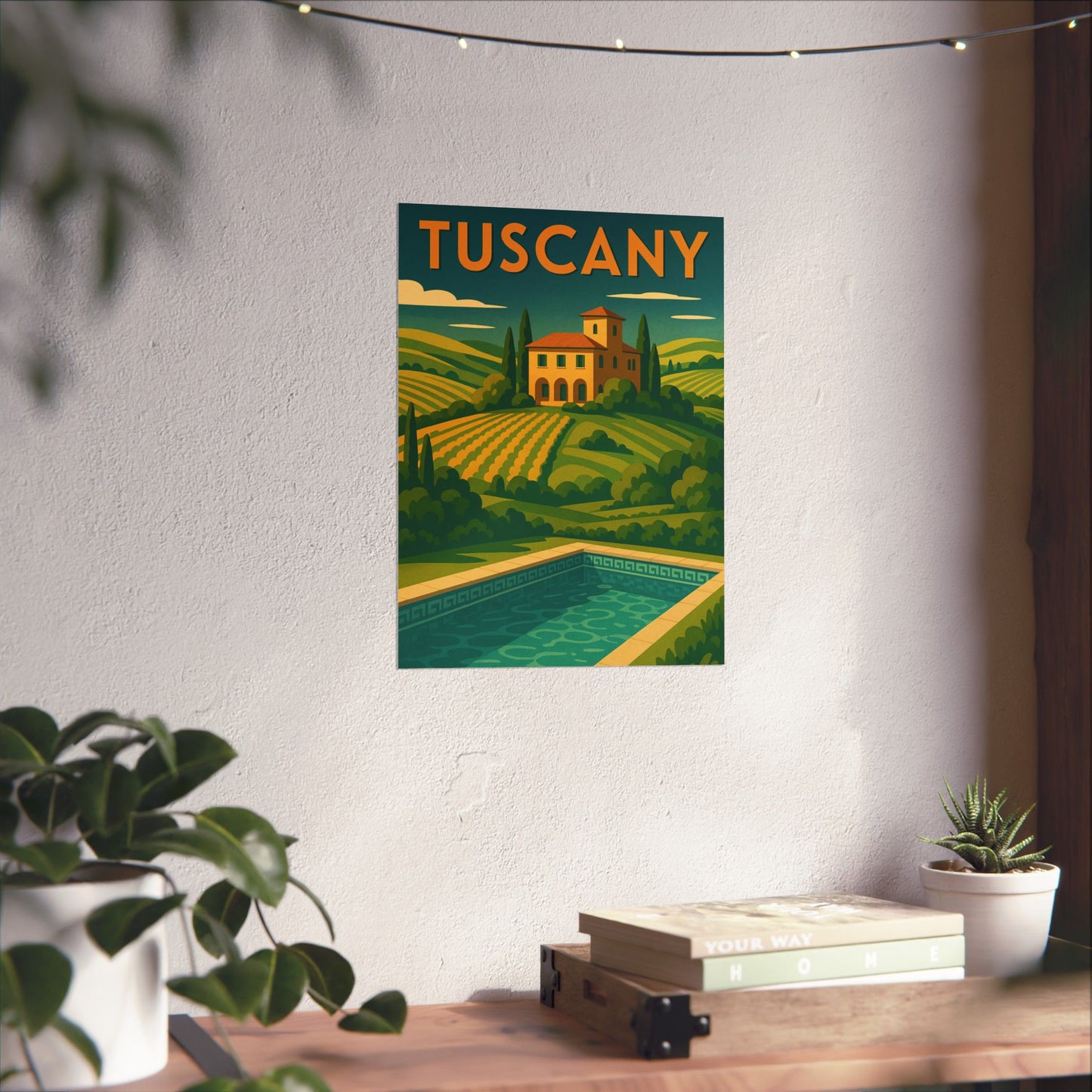 Tuscan Countryside Art Deco Tuscany Wall Poster