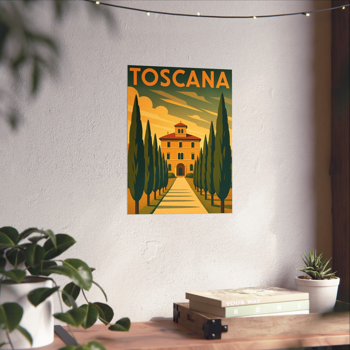 Toscana Summer Art Deco Tuscany Wall Poster