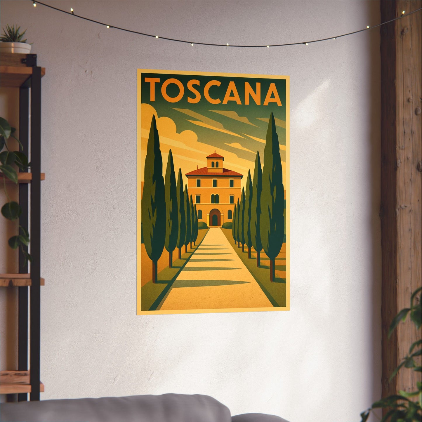 Toscana Summer Art Deco Tuscany Wall Poster