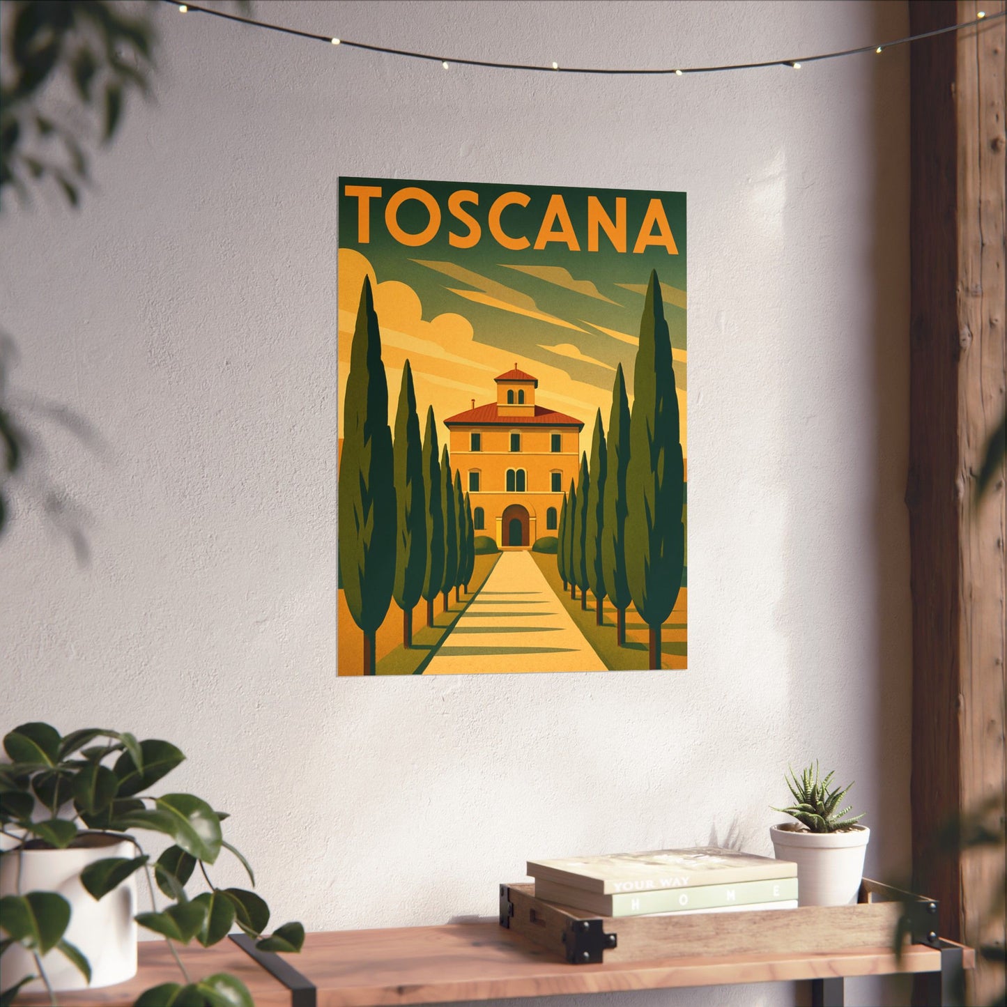 Toscana Summer Art Deco Tuscany Wall Poster