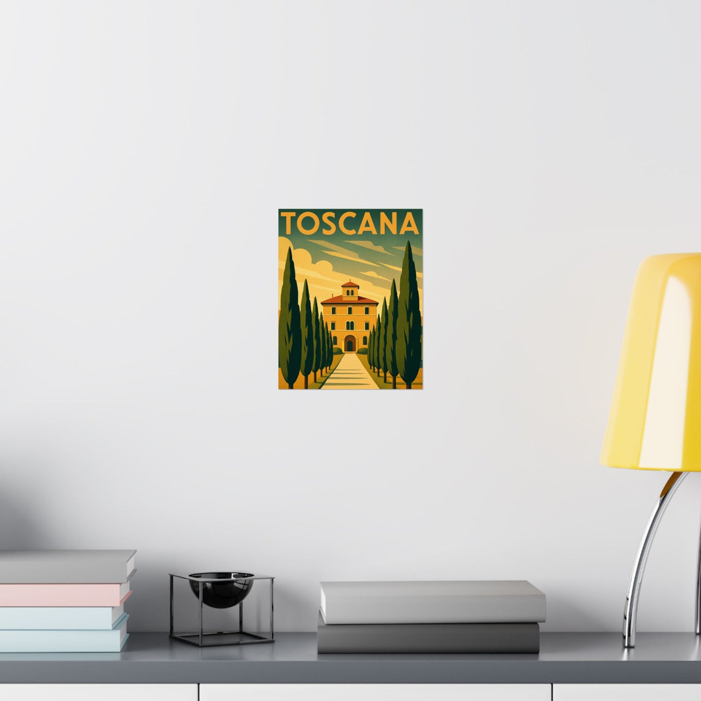 Toscana Summer Art Deco Tuscany Wall Poster