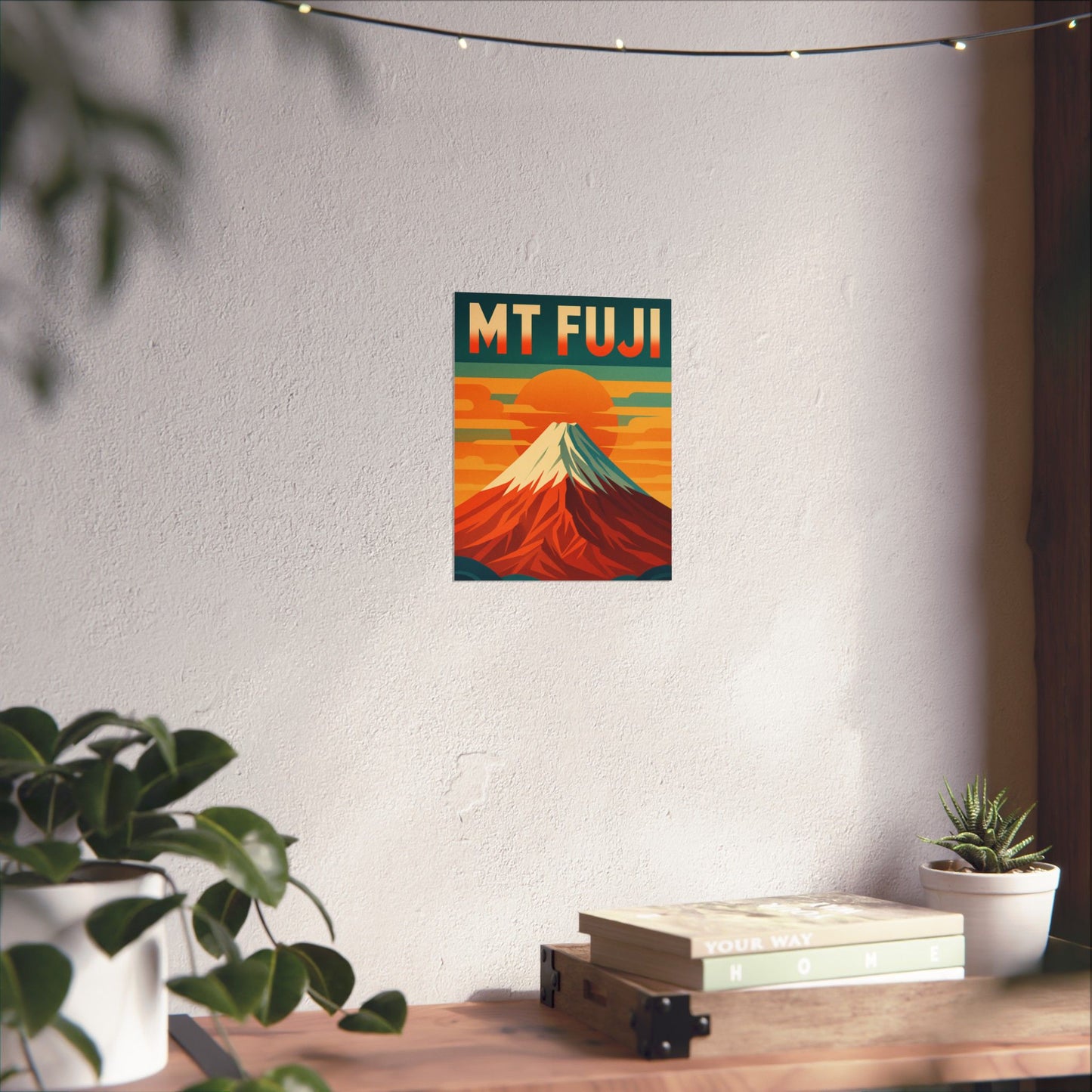 Mt. Fuji Retro Art Deco Wall Poster