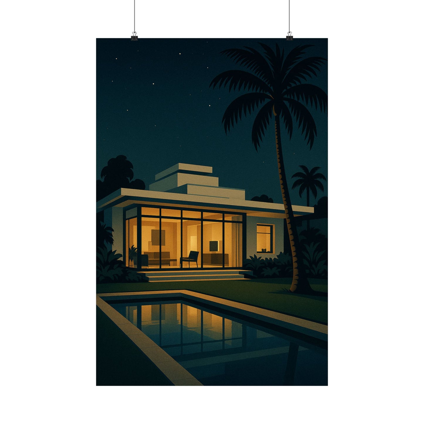 Art Deco American Villa Wall Poster