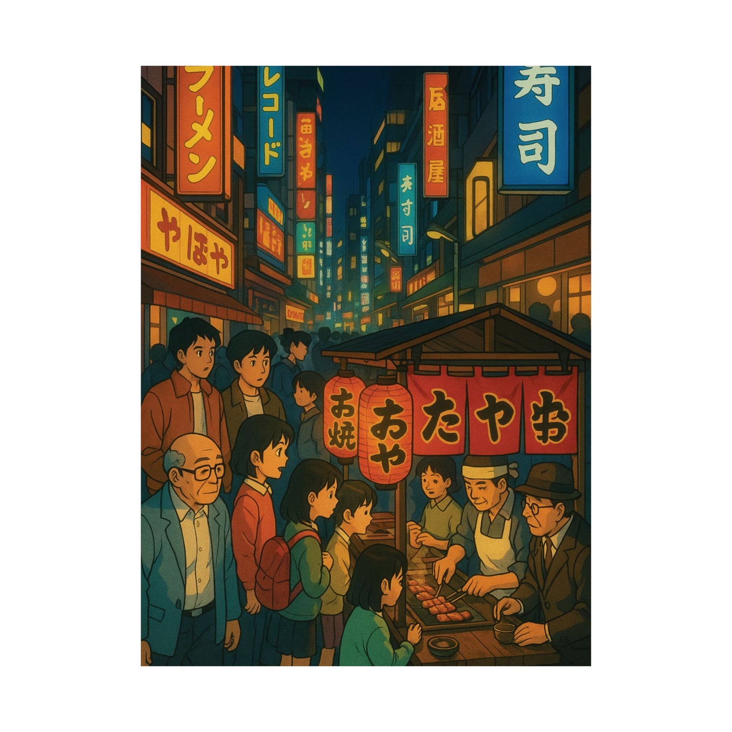 Tokyo Food Market - Anime Theme Wall Poster