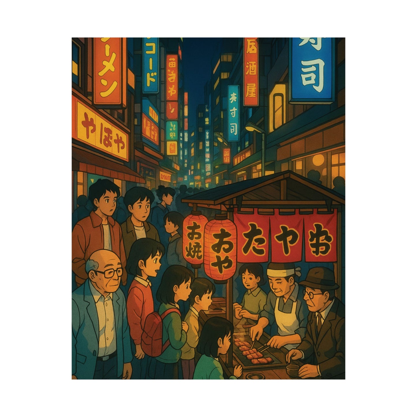 Tokyo Food Market - Anime Theme Wall Poster