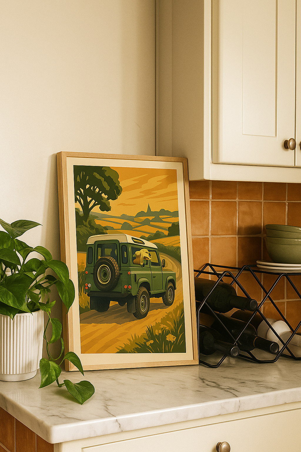 English Countryside Drive Wall Poster