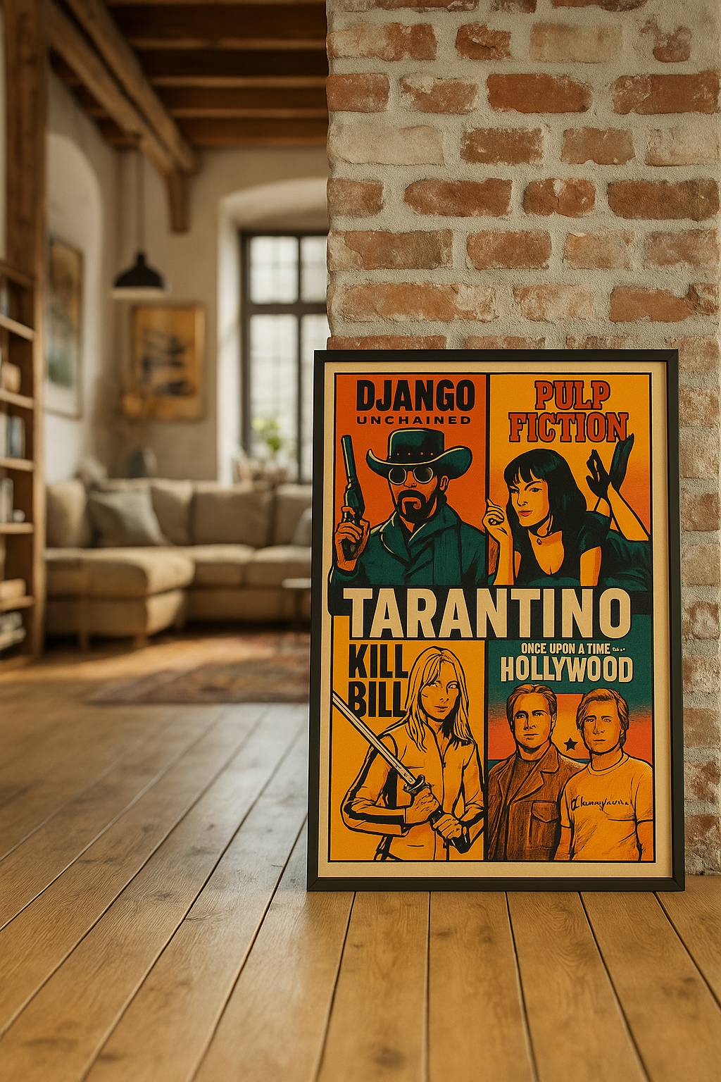 Tarantino Legends - Retro Animated Movie Wall Poster