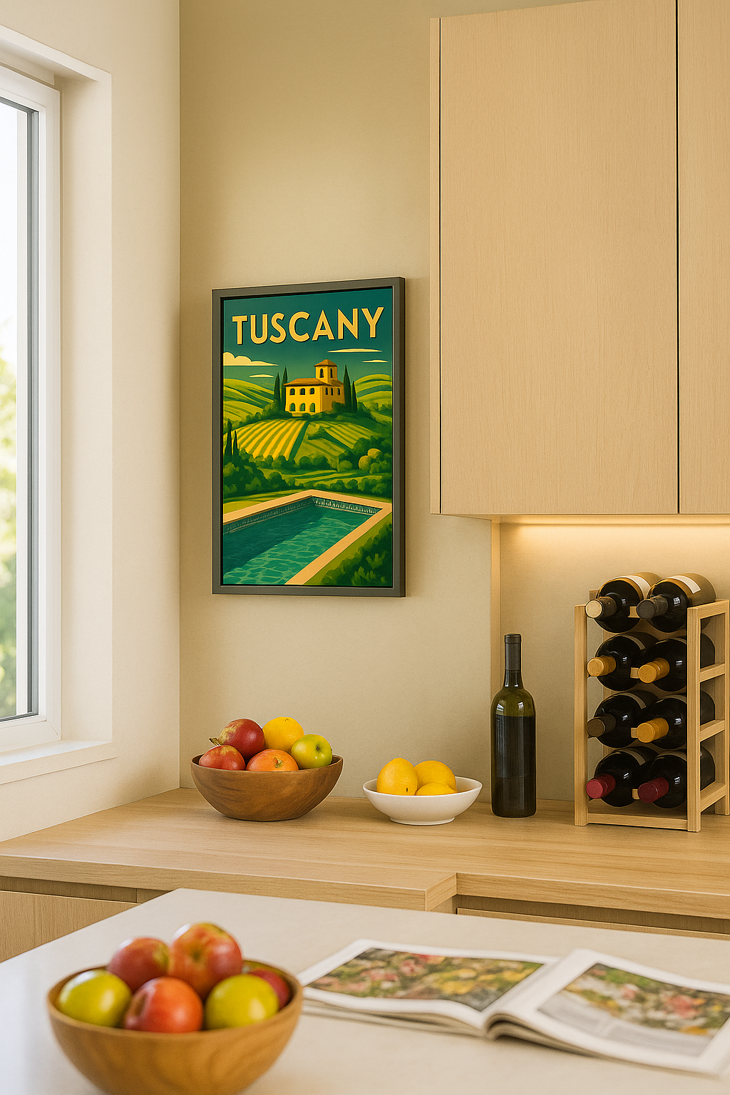 Tuscan Countryside Art Deco Tuscany Wall Poster