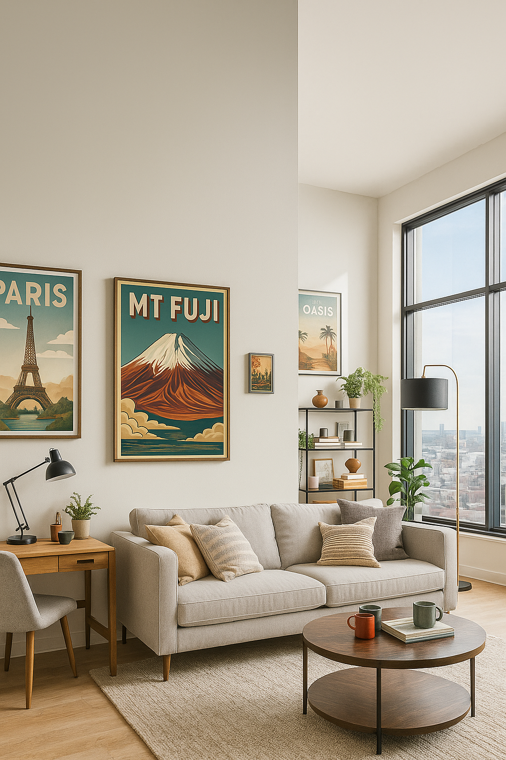 Mt. Fuji Vintage Art Deco Style Wall Poster