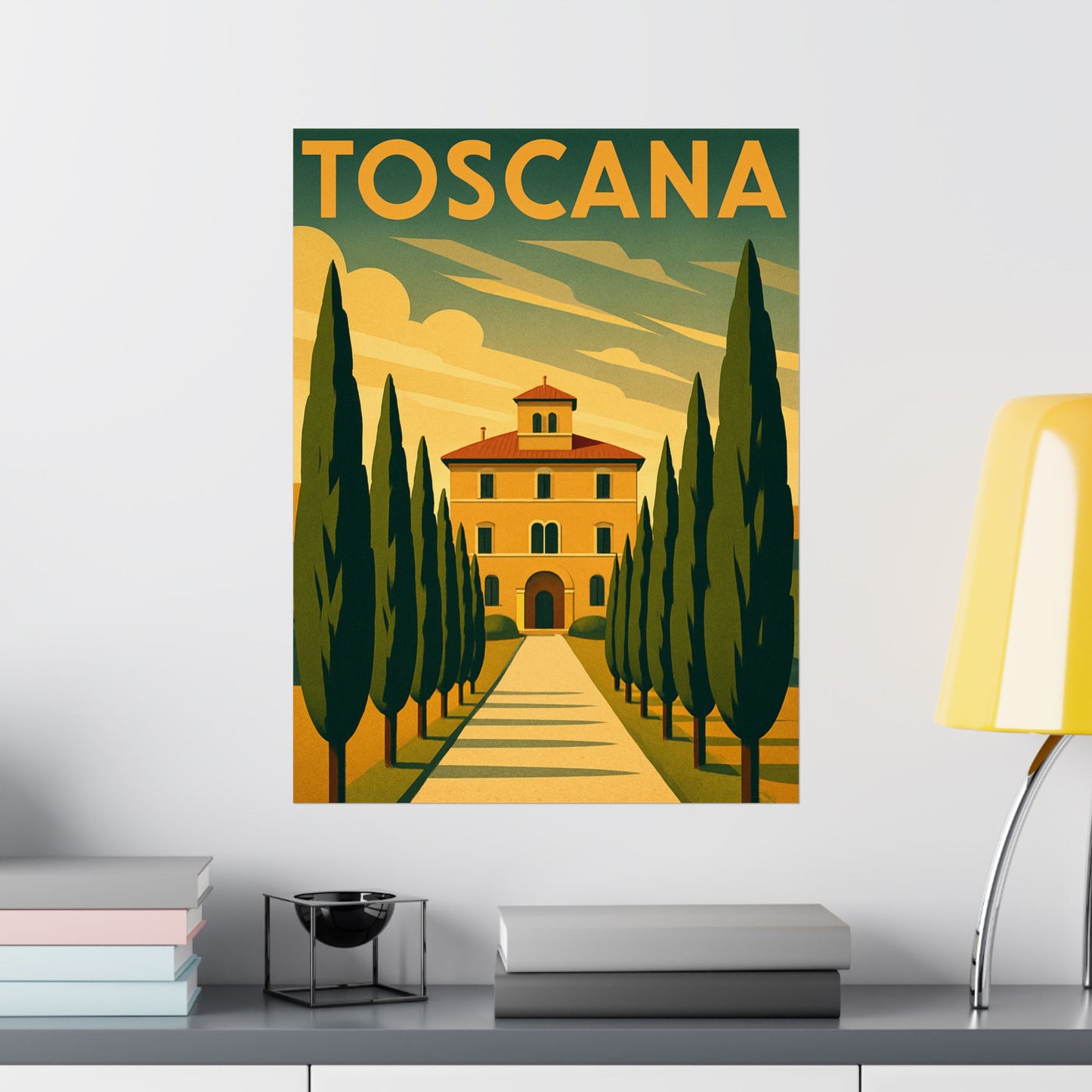 Toscana Summer Art Deco Tuscany Wall Poster