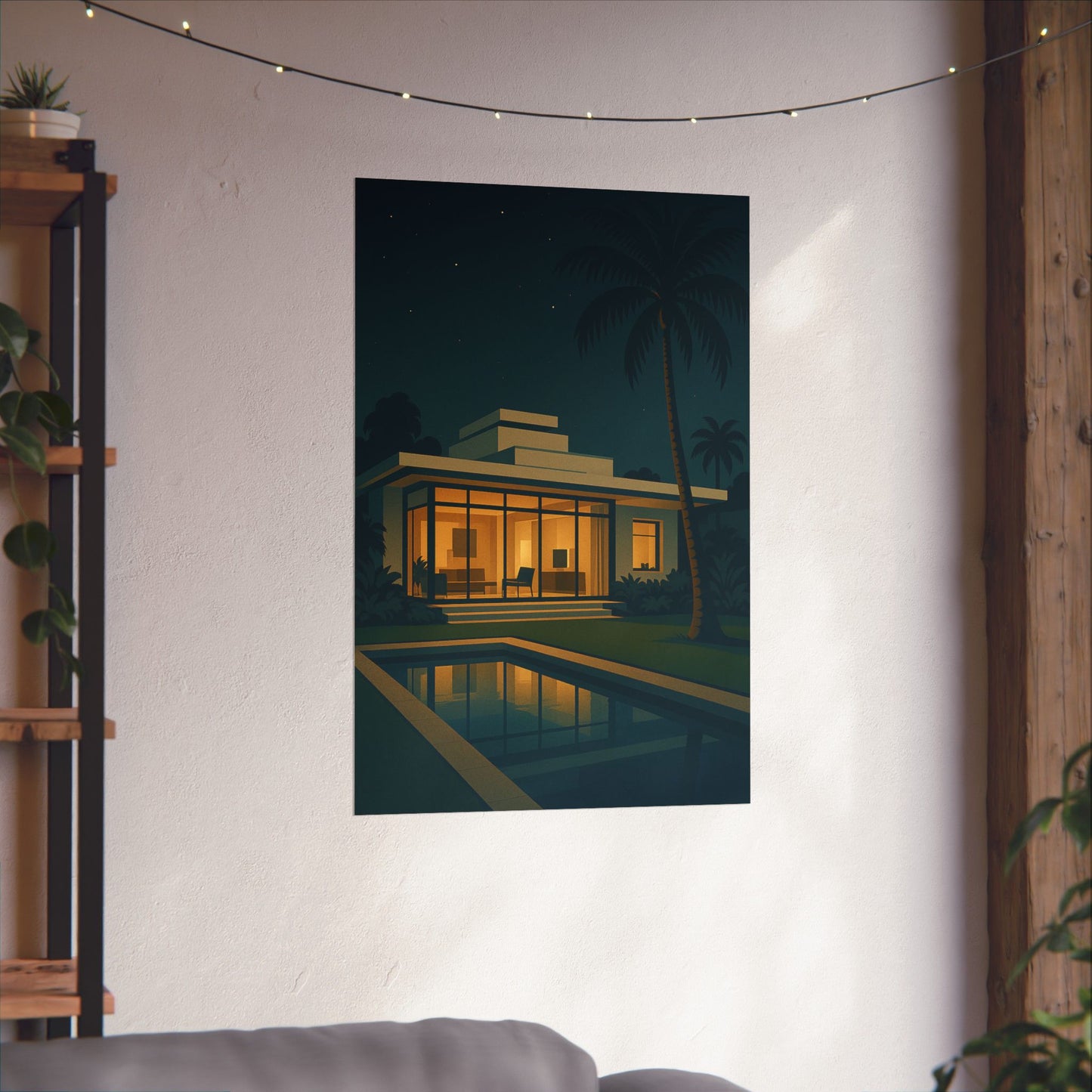 Art Deco American Villa Wall Poster