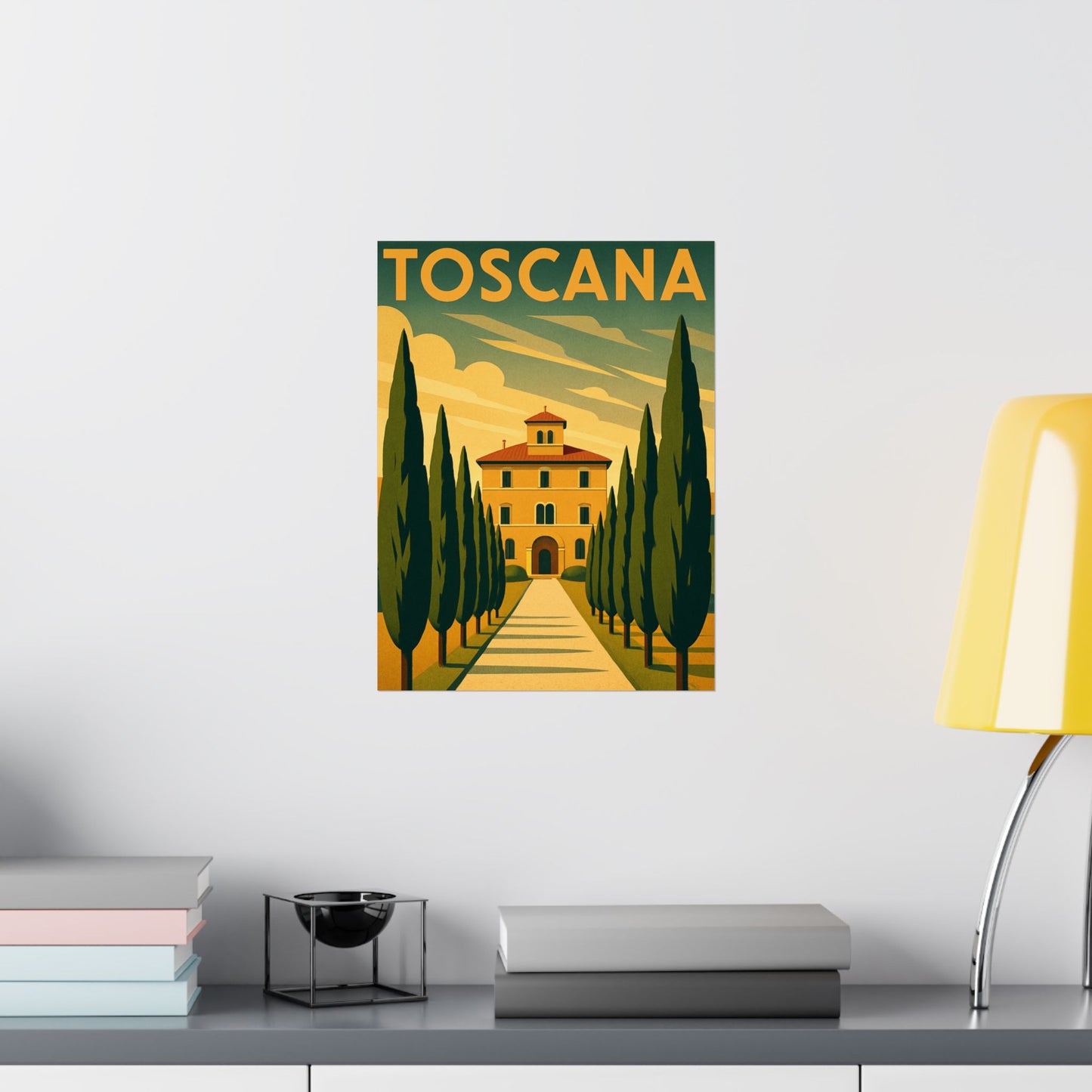 Toscana Summer Art Deco Tuscany Wall Poster