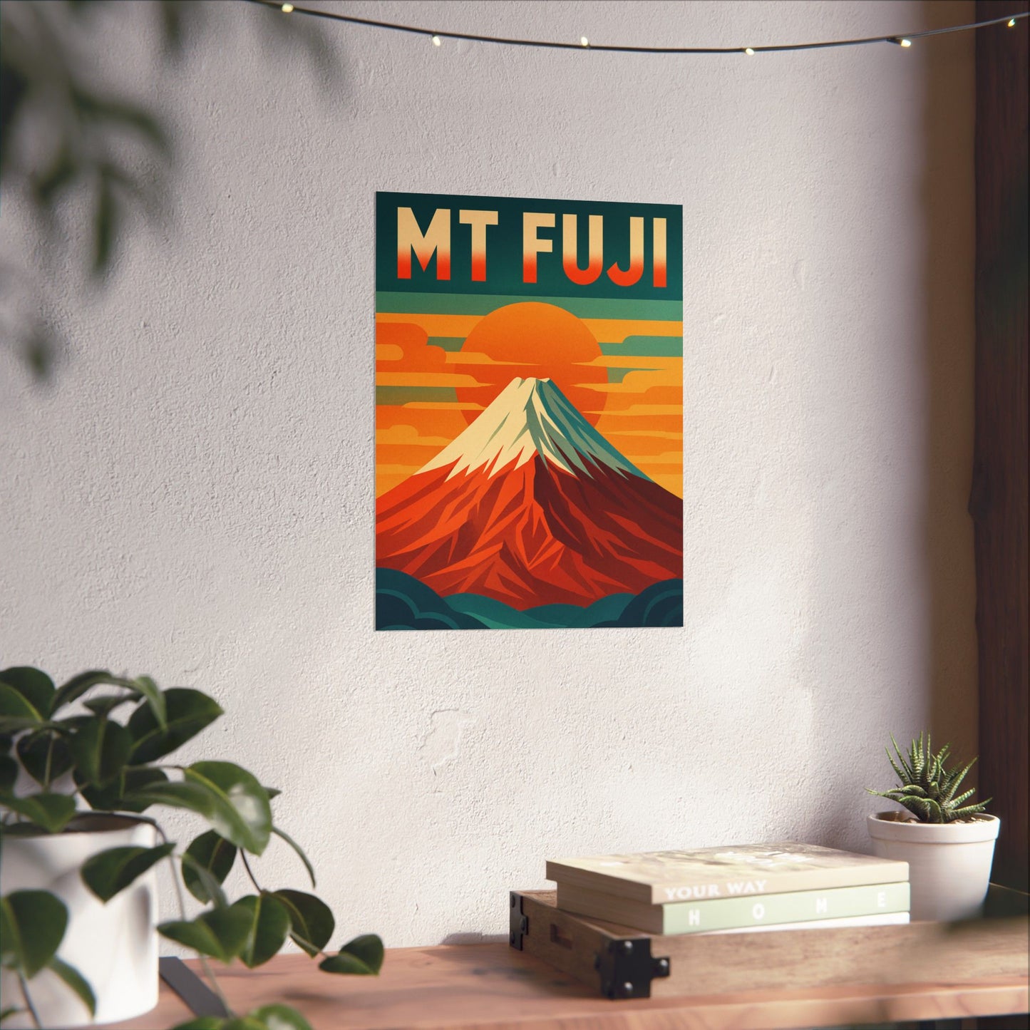 Mt. Fuji Retro Art Deco Wall Poster