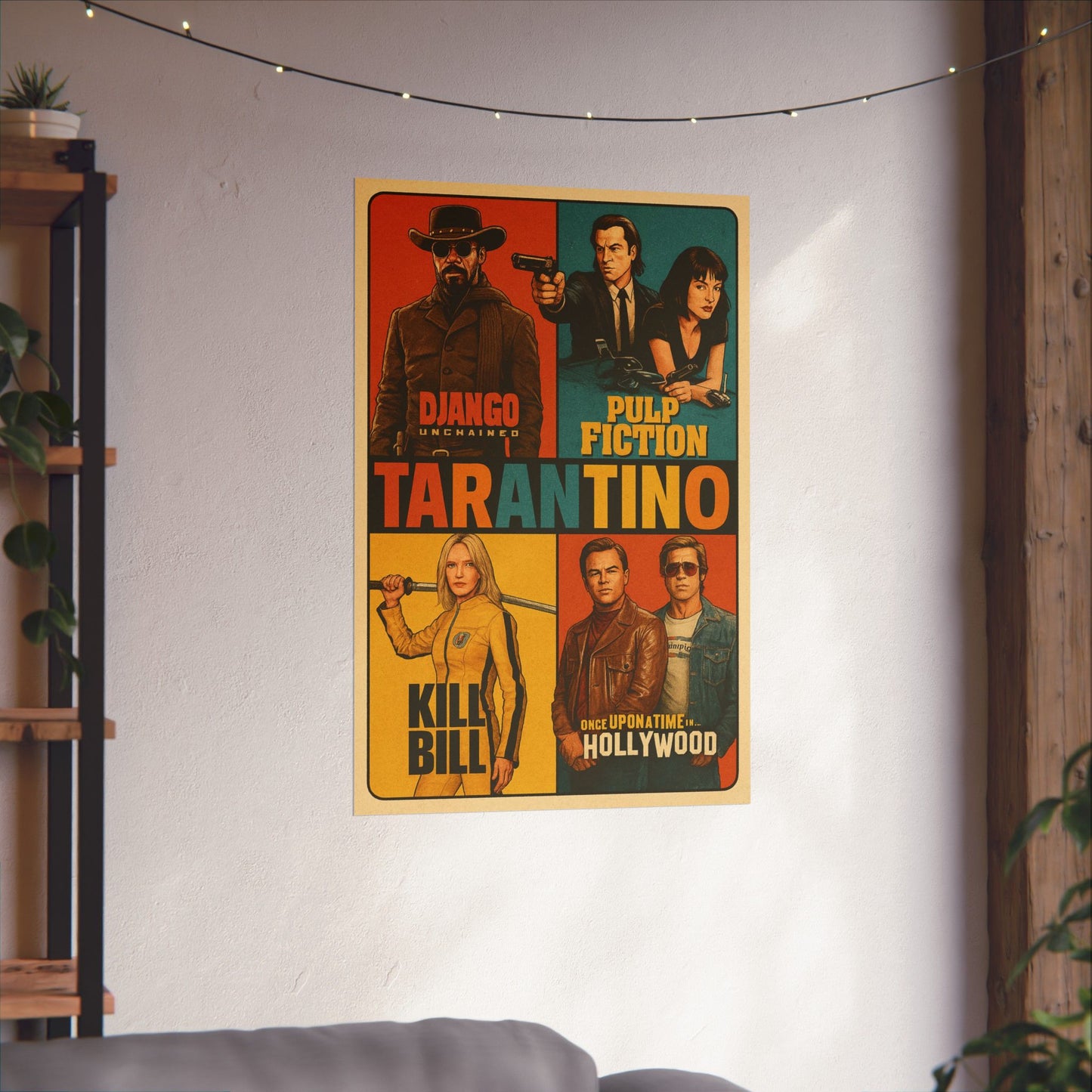 Tarantino Timeless - Retro Animated Cinema Wall Poster
