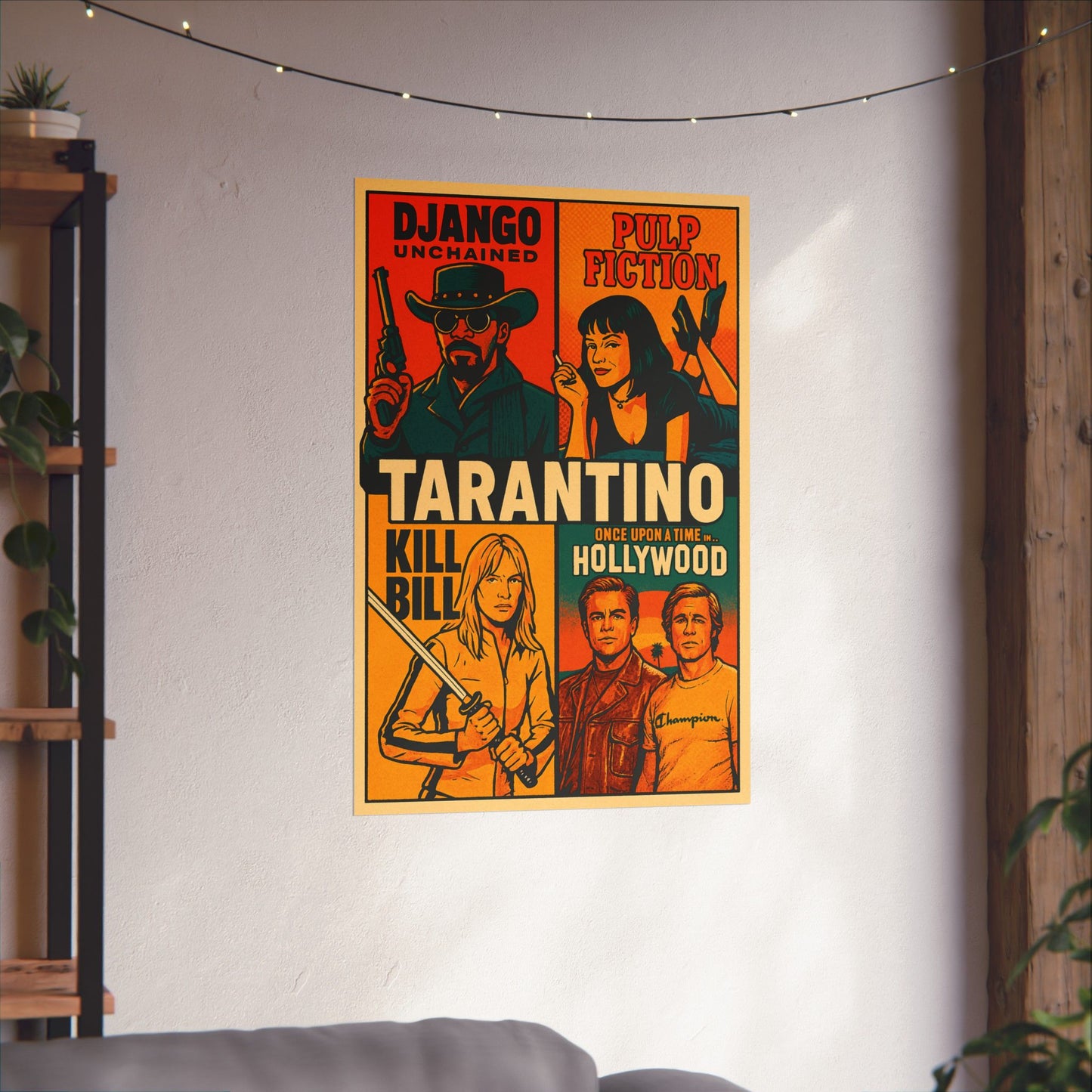 Tarantino Legends - Retro Animated Movie Wall Poster