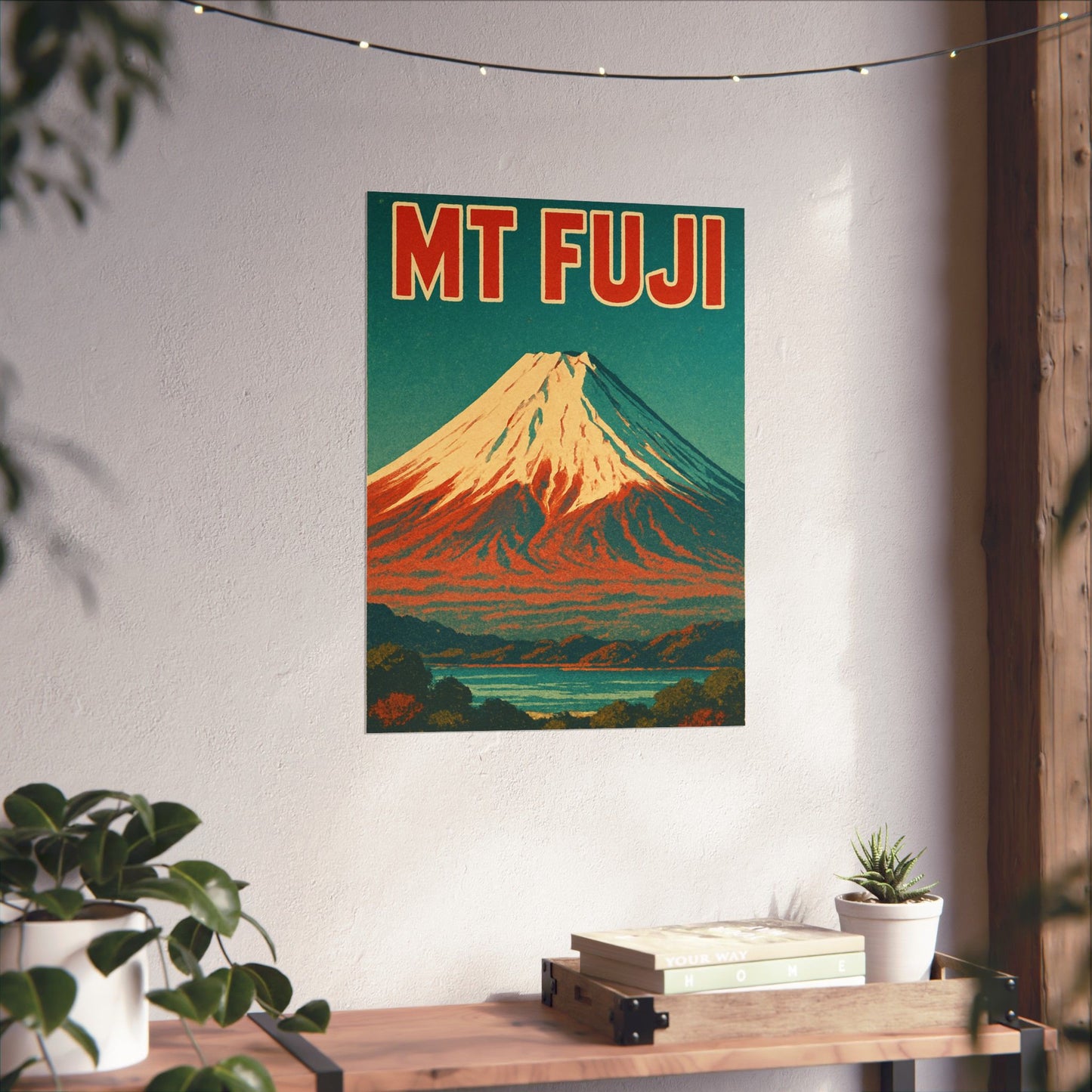 Mt Fuji Retro-animated Wall Poster