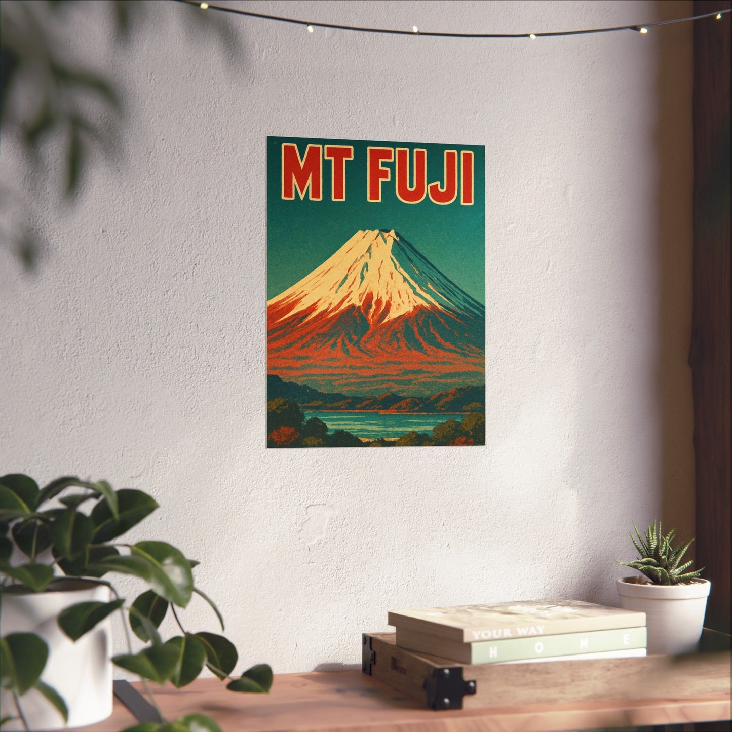 Mt Fuji Retro-animated Wall Poster