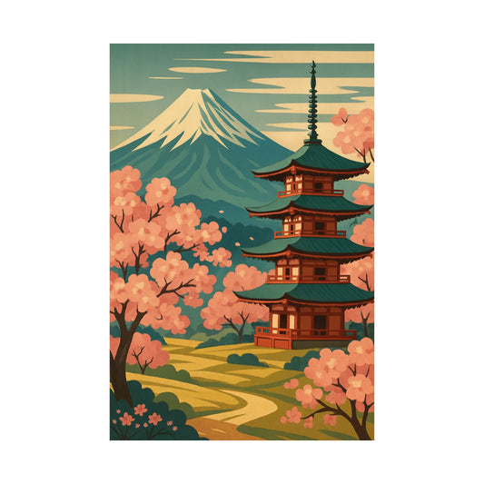 Spirit of Japan - Retro Art Deco Japan Wall Poster