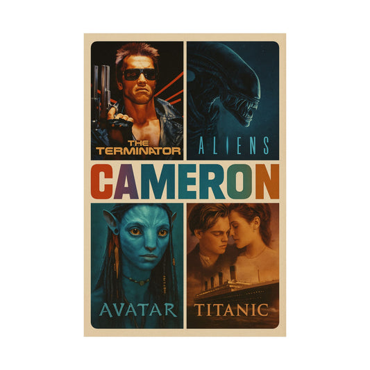 Cameron Classics - Retro James Cameron Movie Wall Poster