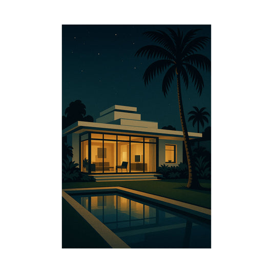 Art Deco American Villa Wall Poster