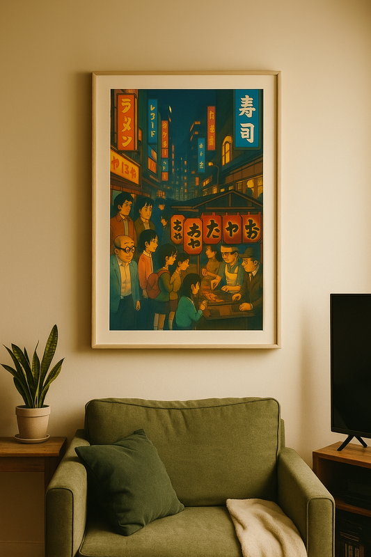 Tokyo Food Market - Anime Theme Wall Poster