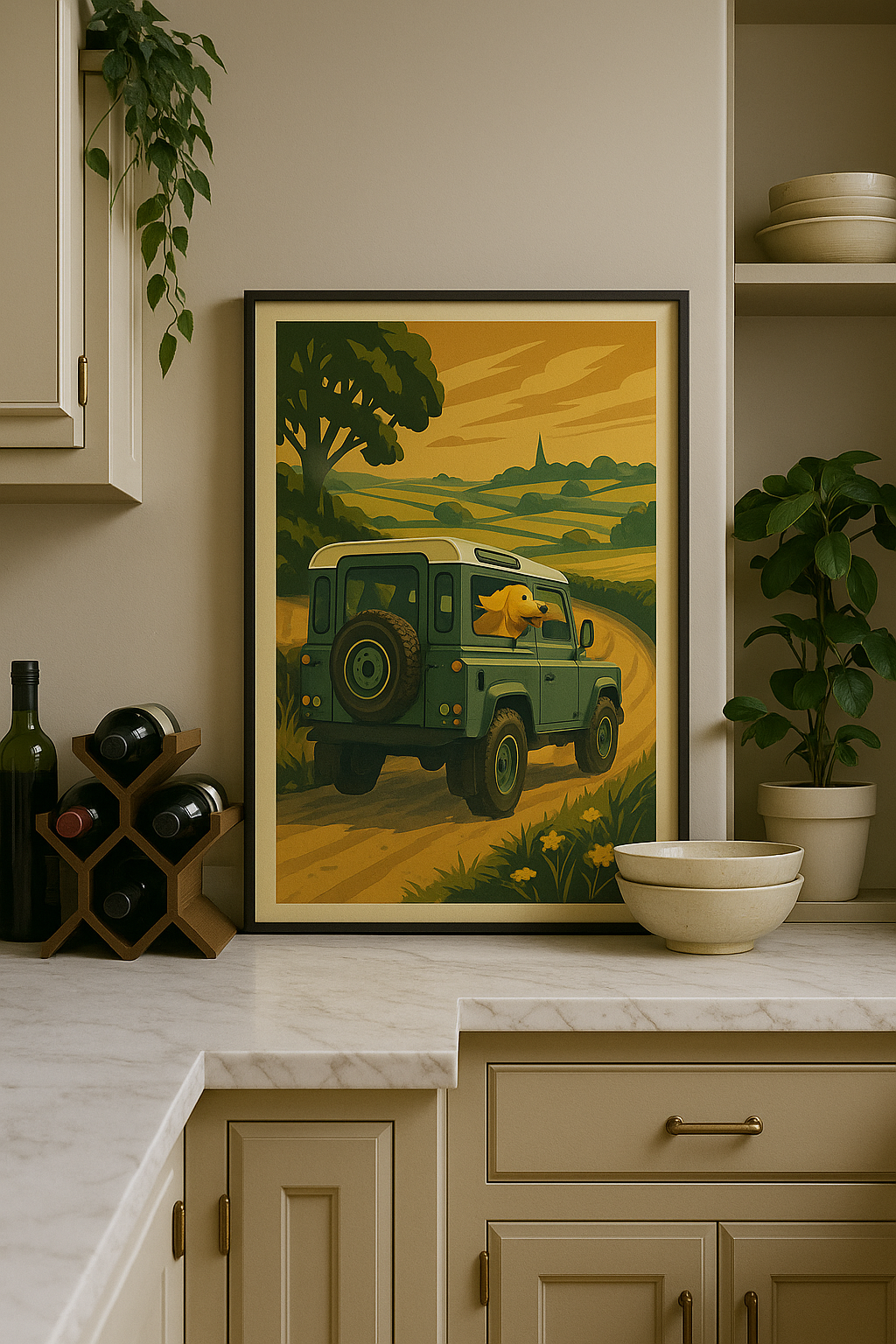 English Countryside Drive Wall Poster