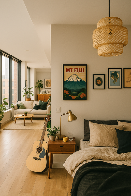 Mount Fuji Retro Animated Wall Poster