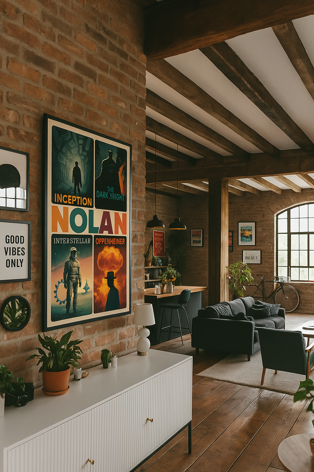 Nolan Retro - Animated Christopher Nolan Movie Wall Poster