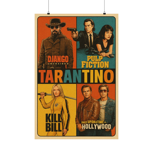 Tarantino Timeless - Retro Animated Cinema Wall Poster