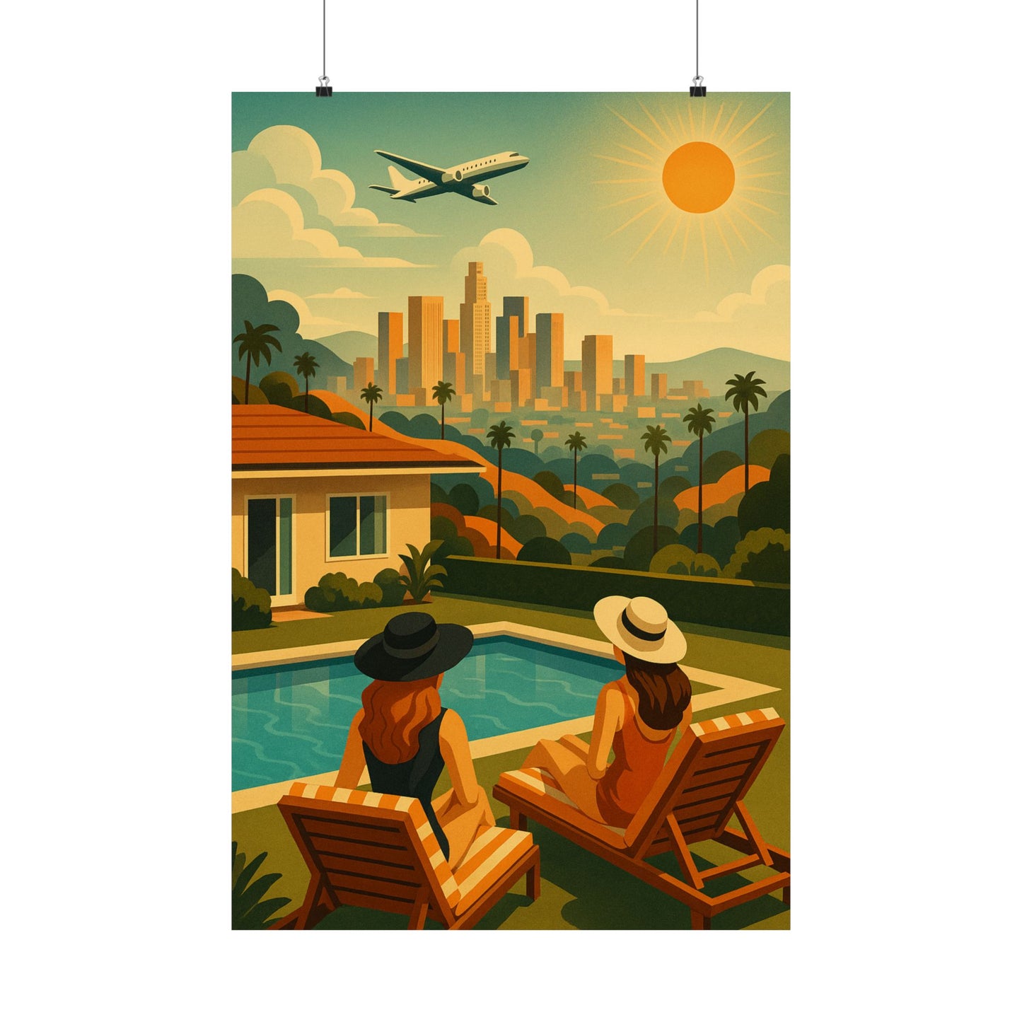La-La Land - Los Angeles Art Deco Wall Poster
