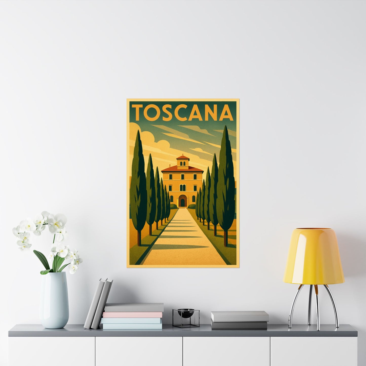 Toscana Summer Art Deco Tuscany Wall Poster