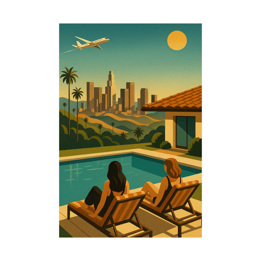 City of Angels - Art Deco Los Angeles Inspired Wall Poster
